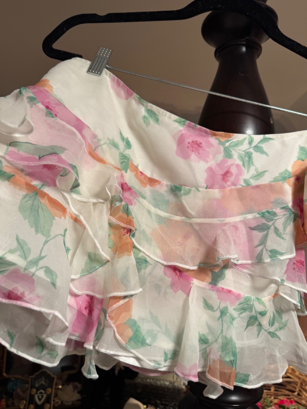 Y2K Silk ruffle RARE mini skirt new with tags!!! 0 - Picture 3 of 11